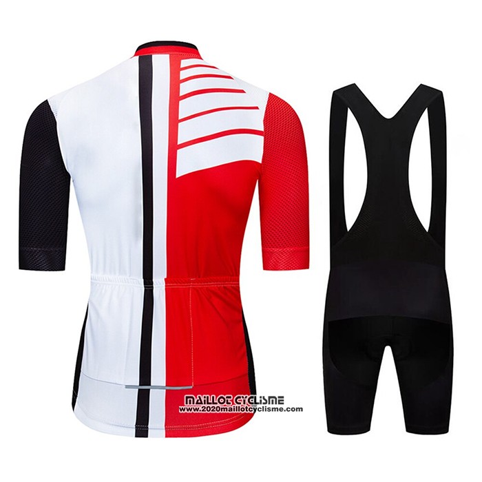 2020 Maillot Ciclismo Le Col Noir Blanc Rouge Manches Courtes et Cuissard